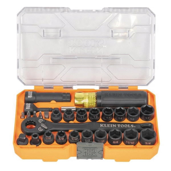 Klein Tools 65400KNECT KNECT Essential Pass Through Impact Socket Set