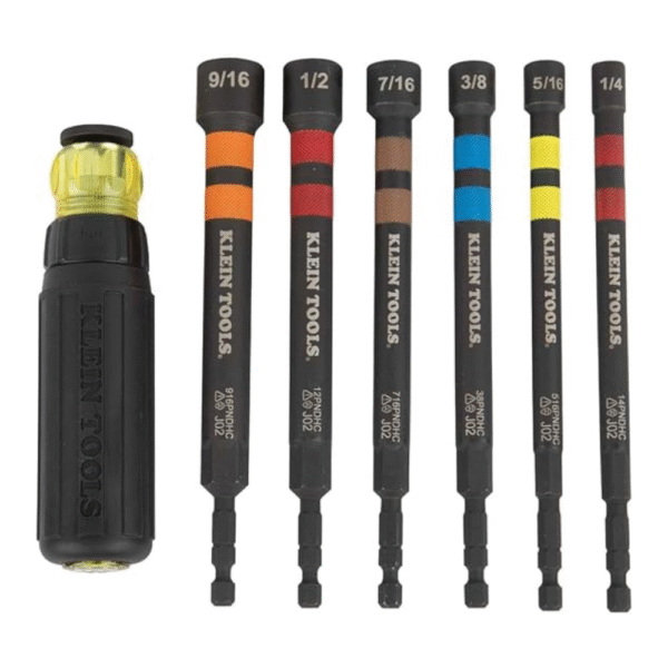 Klein Tools 32950 Ratcheting Impact Rated Hollow Power Nut Driver Set