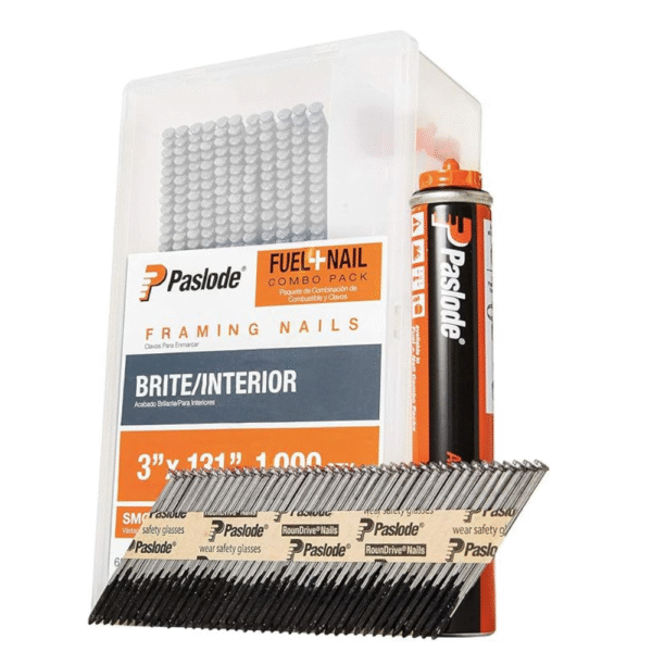 Framing Nails and Fuel Pack, 650525, 3 inch x .131 Gauge