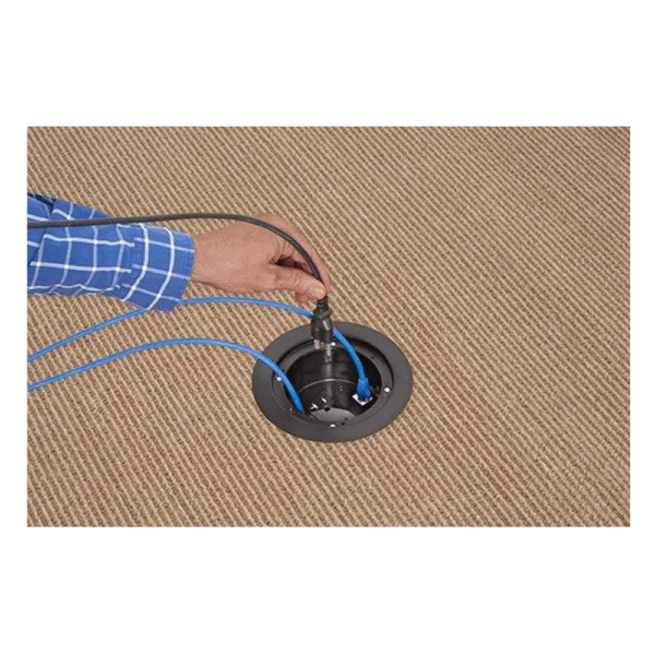 FLBR5420 Recessed Power and Data Round Floor Box (Black)