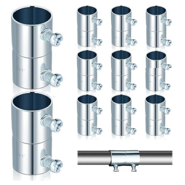 Gisafai 10 Pc 3/4 EMT Coupling Conduit Fittings Screw Coupling