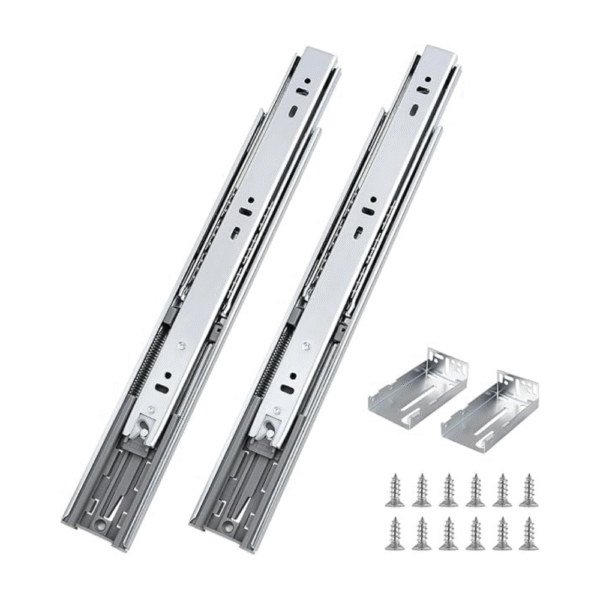1 Pair 22 Inch Rear/Side Mount Drawer Slides