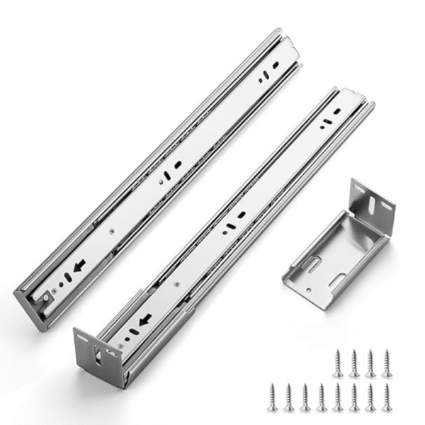 22 Inch Drawer Slides - 10 Soft Close Heavy Duty Side Mount Ball Bearing Drawer