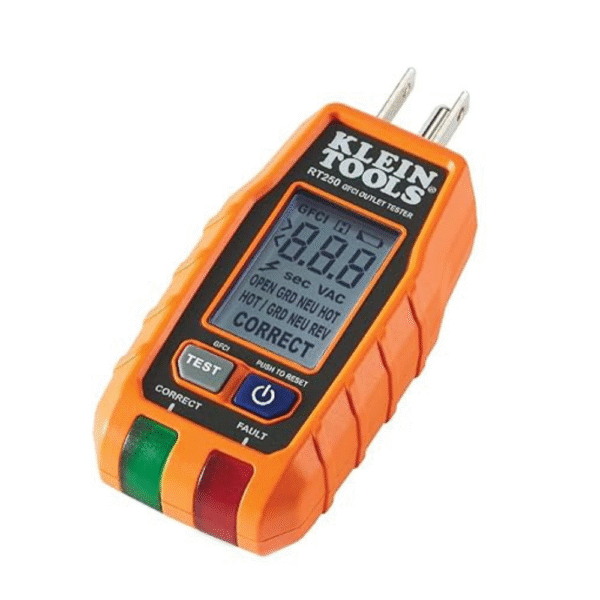 RT250 GFCI Outlet Tester with LCD Display
