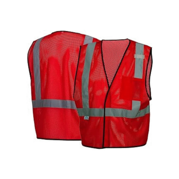 RV1227S-M RV12 Series Vest Red Vest w/Reflect Small